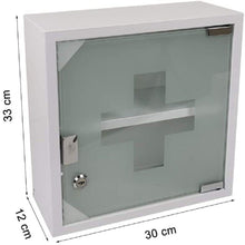 Lade das Bild in den Galerie-Viewer, Medizinschrank mit Fachböden, Wand-Medizinbox aus Edelstahl 30 x 30 x 12 cm(2 Fächer)
