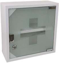 Lade das Bild in den Galerie-Viewer, Medizinschrank mit Fachböden, Wand-Medizinbox aus Edelstahl 30 x 30 x 12 cm(2 Fächer)