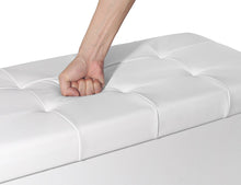 Lade das Bild in den Galerie-Viewer, Sitzbank, Sitzhocker, Fußhocker, Sitztruhe faltbar 76 x 38 cm(Kunstleder)