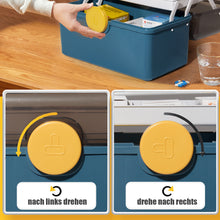 Lade das Bild in den Galerie-Viewer, Medikamenten Aufbewahrung, Medizinbox, Hausapotheke Box, Apothekenbox, Medizinkoffer Groß (BLUE-34cm)
