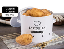 Lade das Bild in den Galerie-Viewer, Kartoffel Vorratsdosen Set, Kartoffeltopf im Retro Zwiebeltopf, Vorratsbehälter aus Metall, Kann Kartoffeln für eine Lange Zeit lagern