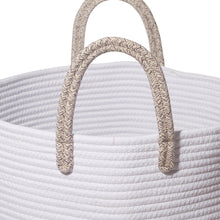 Lade das Bild in den Galerie-Viewer, Wäschekorb mit Henkel, Spielzeug Aufbewahrung, Aufbewahrungsbox Geflochten, Wäschesammler Groß, Aufbewahrungskorb Kinderzimmer(Braun-D 38 x H 50 CM)