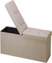 Lade das Bild in den Galerie-Viewer, Sitzbank mit Stauraum, Sitzhocker Faltbar Sitztruhe,Deckel Abnehmbar