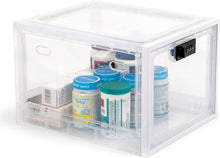 Lade das Bild in den Galerie-Viewer, Medikamenten Aufbewahrungbox , Abschließbare Durchsichtige Box für Handys, Süßigkeiten, Snack , Persönlicher Safe Persönlicher Safe Faltbar