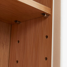 Lade das Bild in den Galerie-Viewer, Medizinschränke, Medikamentenschrank aus Bambus, Arzneischrank mit 2 zwei Schlüsseln, Apothekerschrank mit satiniertem gehärtetem Glas(3 Schichten)