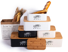 Lade das Bild in den Galerie-Viewer, Brotbox mit Deckel, Großer Knäckebrot Box aus Metall, Brotaufbewahrungsbox , Brot,Kekse Lange Aufbewahren und Trocken Halten(Weiß-42cm)
