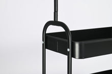 Lade das Bild in den Galerie-Viewer, Kleiderständer auf Rollen,Kleiderstange mit2Korbböden,2Kunststoffbügel«, (RT152BK), Geeignet für Schlafzimmer, Wohnzimmer, Flur zu Hause und das Büro