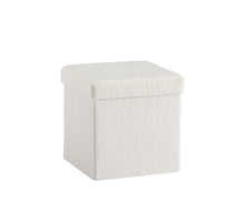 Lade das Bild in den Galerie-Viewer, Sitzhocker Sitzwürfel mit Stauraum Fußbank Truhen Aufbewahrungsbox faltbar belastbar bis 300 kg, Deckel abnehmbar, 38 x 38 x 38 cm Plüschstoff