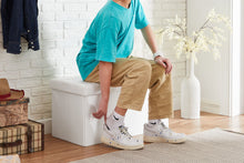 Lade das Bild in den Galerie-Viewer, Sitzbank, Sitzhocker, Fußhocker, Sitztruhe faltbar 76 x 38 cm(Kunstleder)