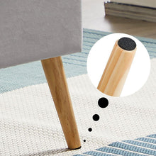 Lade das Bild in den Galerie-Viewer, Sitztruhe Sitzhocker Fußhocker mit Stauraum Deckel und Holzfüßen, 79,5 x 39,5 x 40 cm(Hellgrauer Samt)