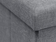 Lade das Bild in den Galerie-Viewer, Sitzbank mit Stauraum,Aufbewahrungsbox,faltbar,max.Belastbarkeit300kg,120 L,114x38x38cm,MDF-Platte und Leinenimitat.(Grau)