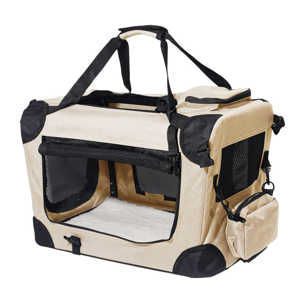 Faltbare Hundebox Transportbox Hundekäfig mit verschiedenen Größen und Farben (S - 34 x 49 x 34 cm)