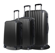 Lade das Bild in den Galerie-Viewer, Handgepäck Koffer Reisekoffer mit Rollen Trolley Handgepäck Trolley Rollkoffer Sicherheit Zahlenschloß Airline-kompatibel Handgepäck 4 Rollen(Schwarz)

