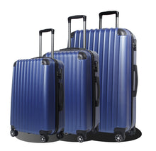 Lade das Bild in den Galerie-Viewer, Handgepäck Koffer Reisekoffer mit Rollen Trolley Handgepäck Trolley Rollkoffer Sicherheit Zahlenschloß Airline-kompatibel Handgepäck 4 Rollen(Dunkelblau)
