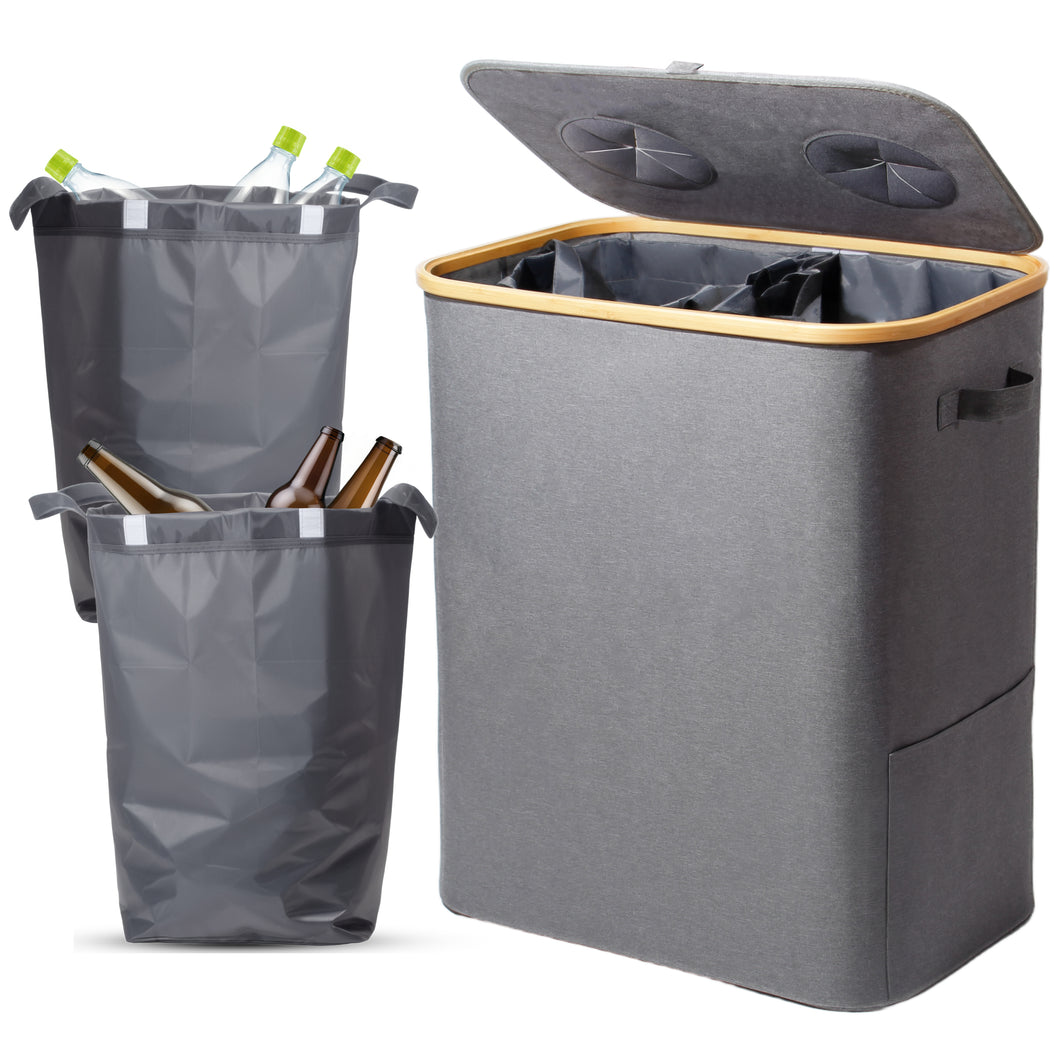 leergut aufbewahrung küche 140L Pfandflaschen Sammelbehälter mit Deckel & XXL Tragetaschen, Flasc – Zedelmaier Shop
