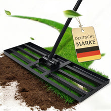 Lade das Bild in den Galerie-Viewer, Rasenrakel Nivellierrechen Rasen Rakel, Metallstiel Rasenwerkzeug, zum Rasensanden Nivellieren Einebnen von Rasenflächen, für Garten Hof Golfplatz Rasenpflege alle Rasenbereiche (158|42*25cm)
