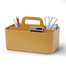 Lade das Bild in den Galerie-Viewer, Korb Organizer mit Griff, Kunststoffkorb, Reinigungskorb, Bastelkorb, Schreibtischkorb, Aufbewahrung für stifte, bad, schminktisch, Bastelsachen, Nähutensilien15,5T x 25B x 17H cm
