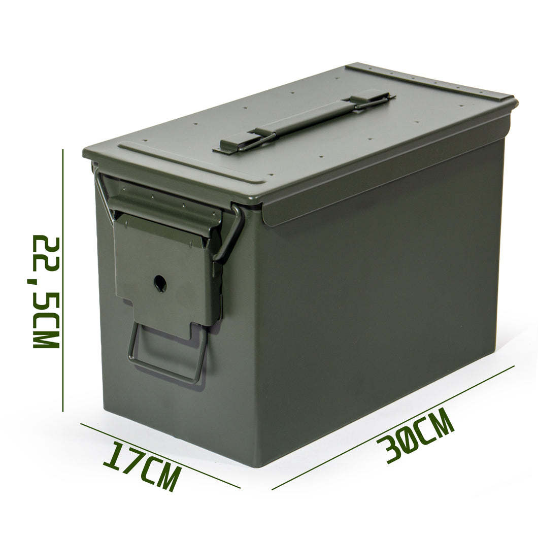 Munitionskiste Abschließbar, US Ammo Box, Patronenbox, Aufbewahrungsbox für Lithiumbatterien, Munition