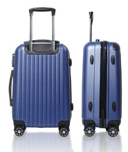 Lade das Bild in den Galerie-Viewer, Handgepäck Koffer Reisekoffer mit Rollen Trolley Handgepäck Trolley Rollkoffer Sicherheit Zahlenschloß Airline-kompatibel Handgepäck 4 Rollen(Dunkelblau)
