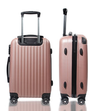 Lade das Bild in den Galerie-Viewer, Handgepäck Koffer Reisekoffer mit Rollen Trolley Handgepäck Trolley Rollkoffer Sicherheit Zahlenschloß Airline-kompatibel Handgepäck 4 Rollen(Roségold)
