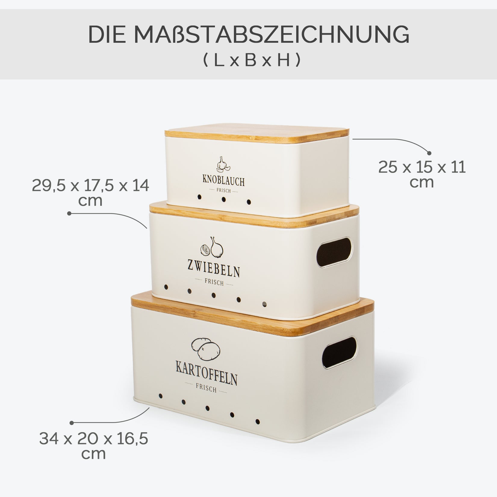 kartoffeln aufbewahren box Kartoffel Aufbewahrungsbox [3er Set], Weg für Zwiebel Kartoffel Aufbew –  Zedelmaier Shop
