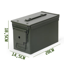 Lade das Bild in den Galerie-Viewer, Munitionskiste Abschließbar, US Ammo Box, Patronenbox, Aufbewahrungsbox für Lithiumbatterien, Armeegrün
