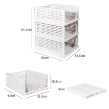 Lade das Bild in den Galerie-Viewer, Schrank Organizer Kleiderschrank 3 Stück, Faltbare Aufbewahrungsbox, Ordnungssystem für Schubladen, Schließfächer, Kleiderschränke
