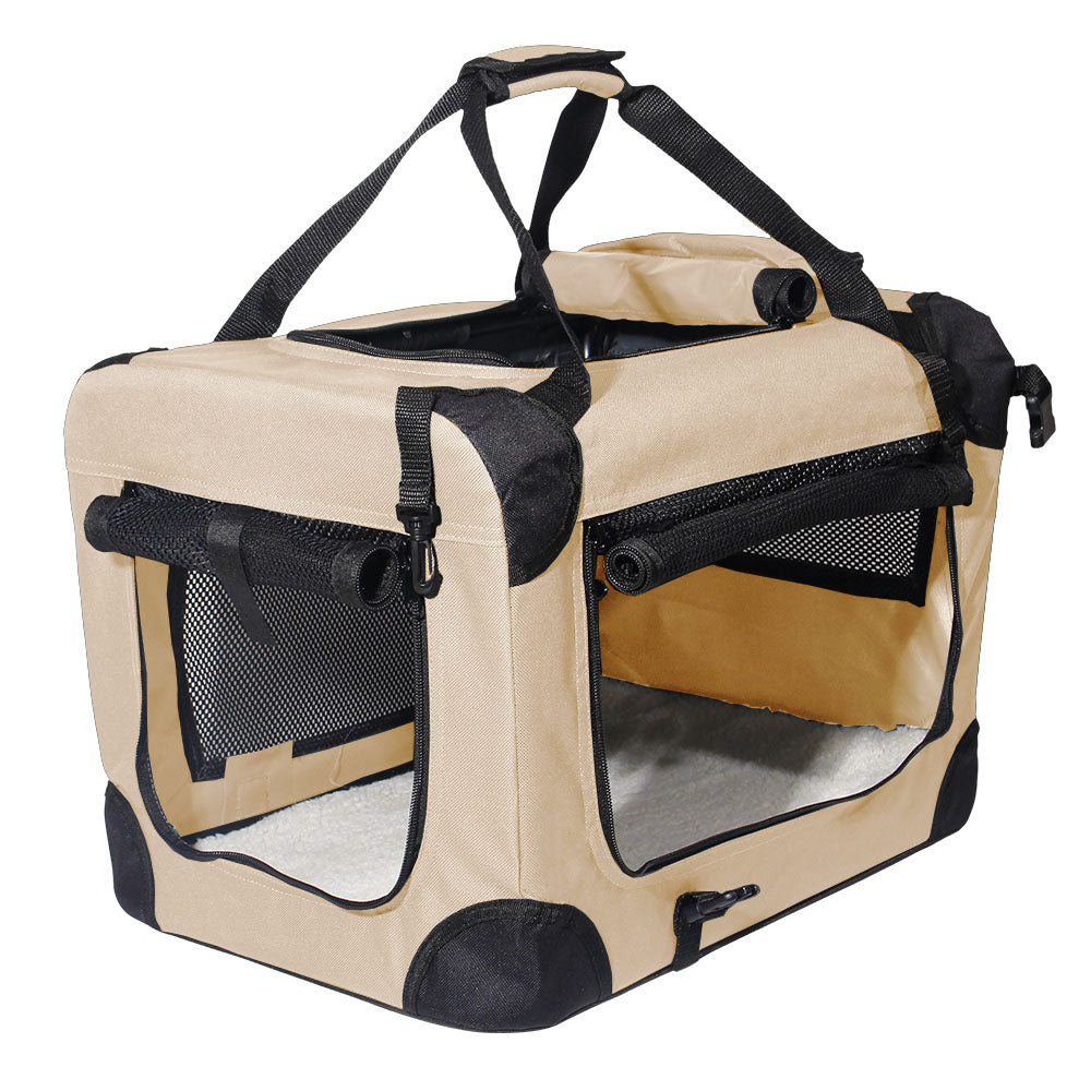 Faltbare Hundebox Transportbox Hundekäfig mit verschiedenen Größen und Farben (M - 39.5 x61 x38 cm)