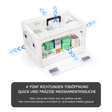 Lade das Bild in den Galerie-Viewer, Aufbewahrungsbox mit Deckel 25L, Medizinbox, Storage Boxes, Kisten Aufbewahrung, Transparente Plastikbox
