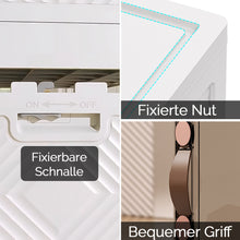 Lade das Bild in den Galerie-Viewer, 33L x 3, Faltbare Aufbewahrungsbox mit Deckel,Aufbewahrungsregal mit boxen,Stapelboxen,Kunststoffbox mit Türen49.5*31.5*84.5cm
