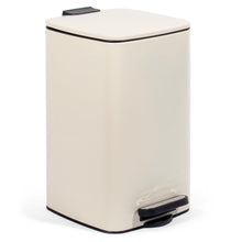 Lade das Bild in den Galerie-Viewer, Kosmetikeimer 8L, Mülleimer bad, Badmülleimer mit Deckel, (Soft Close) Tretmülleimer aus Metall für Badezimmer, WC, Schlafzimmer (Beige, 24 x 19,5 x 33 cm)
