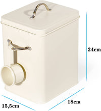 Lade das Bild in den Galerie-Viewer, Waschmittel Aufbewahrung 6.5L, Metall Waschpulver Box, Aufbewahrungsbox für Hundefutter, Katzenfutter, Kaffeebohnen
