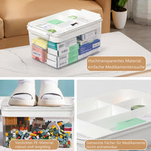 Lade das Bild in den Galerie-Viewer, Medikamenten Aufbewahrung, Medizinbox, Hausapotheke Box, Apothekenbox, Medizinkoffer Groß 28cm
