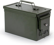 Lade das Bild in den Galerie-Viewer, Munitionskiste, US Ammo Box, Patronenbox, Aufbewahrungsbox für Lithiumbatterien, Munition (Abschließbar-30cm)
