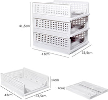 Lade das Bild in den Galerie-Viewer, Schrank Organizer Kleiderschrank 3 Stück, Faltbare Aufbewahrungsbox, Ordnungssystem für Schubladen, Schließfächer, Kleiderschränke
