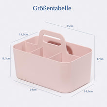 Lade das Bild in den Galerie-Viewer, Korb Organizer mit Griff, Kunststoffkorb, Reinigungskorb, Bastelkorb, Schreibtischkorb, Aufbewahrung für stifte, bad, schminktisch, Bastelsachen, Nähutensilien15,5T x 25B x 17H cm
