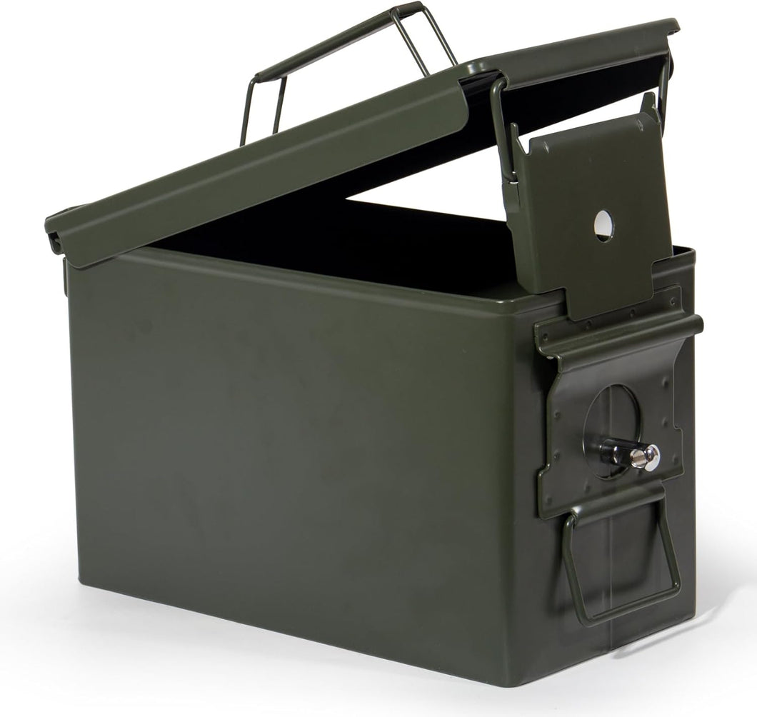 Munitionskiste, US Ammo Box, Patronenbox, Aufbewahrungsbox für Lithiumbatterien, Munition (Abschließbar-30cm)
