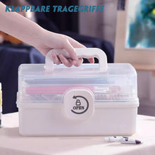 Lade das Bild in den Galerie-Viewer, Aufbewahrungsbox mit fächern, Sortierboxen, Nähkasten, Bastelkoffer leer, Medicine Organizer Box, Angelkoffer, Aufbewahrung for Kleinteile, Haargummi(29cm)

