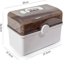 Lade das Bild in den Galerie-Viewer, Medikamenten Aufbewahrung, Medizinbox, Hausapotheke Box, Apothekenbox, Medizinkoffer Groß (Weiß-39cm)
