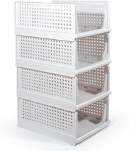 Lade das Bild in den Galerie-Viewer, Schrank Organizer Kleiderschrank 3 Stück, Faltbare Aufbewahrungsbox, Ordnungssystem für Schubladen, Schließfächer, Kleiderschränke
