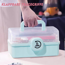 Lade das Bild in den Galerie-Viewer, Aufbewahrungsbox mit fächern, Sortierboxen, Nähkasten, Bastelkoffer leer, Medicine Organizer Box, Angelkoffer, Aufbewahrung for Kleinteile, Haargummi(29cm)
