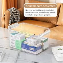 Lade das Bild in den Galerie-Viewer, Medikamenten Aufbewahrung, Medizinbox, Hausapotheke Box, Apothekenbox, Medizinkoffer Groß 28cm

