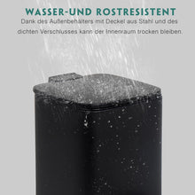 Lade das Bild in den Galerie-Viewer, Kosmetikeimer 6L, Mülleimer bad, Badmülleimer mit Deckel, (Soft Close) Tretmülleimer aus Metall für Badezimmer, WC, Schlafzimmer (24 x 19,5 x 25 cm)
