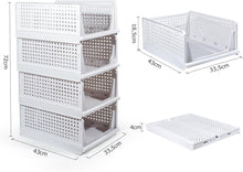 Lade das Bild in den Galerie-Viewer, Schrank Organizer Kleiderschrank 3 Stück, Faltbare Aufbewahrungsbox, Ordnungssystem für Schubladen, Schließfächer, Kleiderschränke
