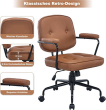 Lade das Bild in den Galerie-Viewer, Bürostuhl  Schreibtischstuhl Drehstuhl,Höhenverstellbarer(Braun)
