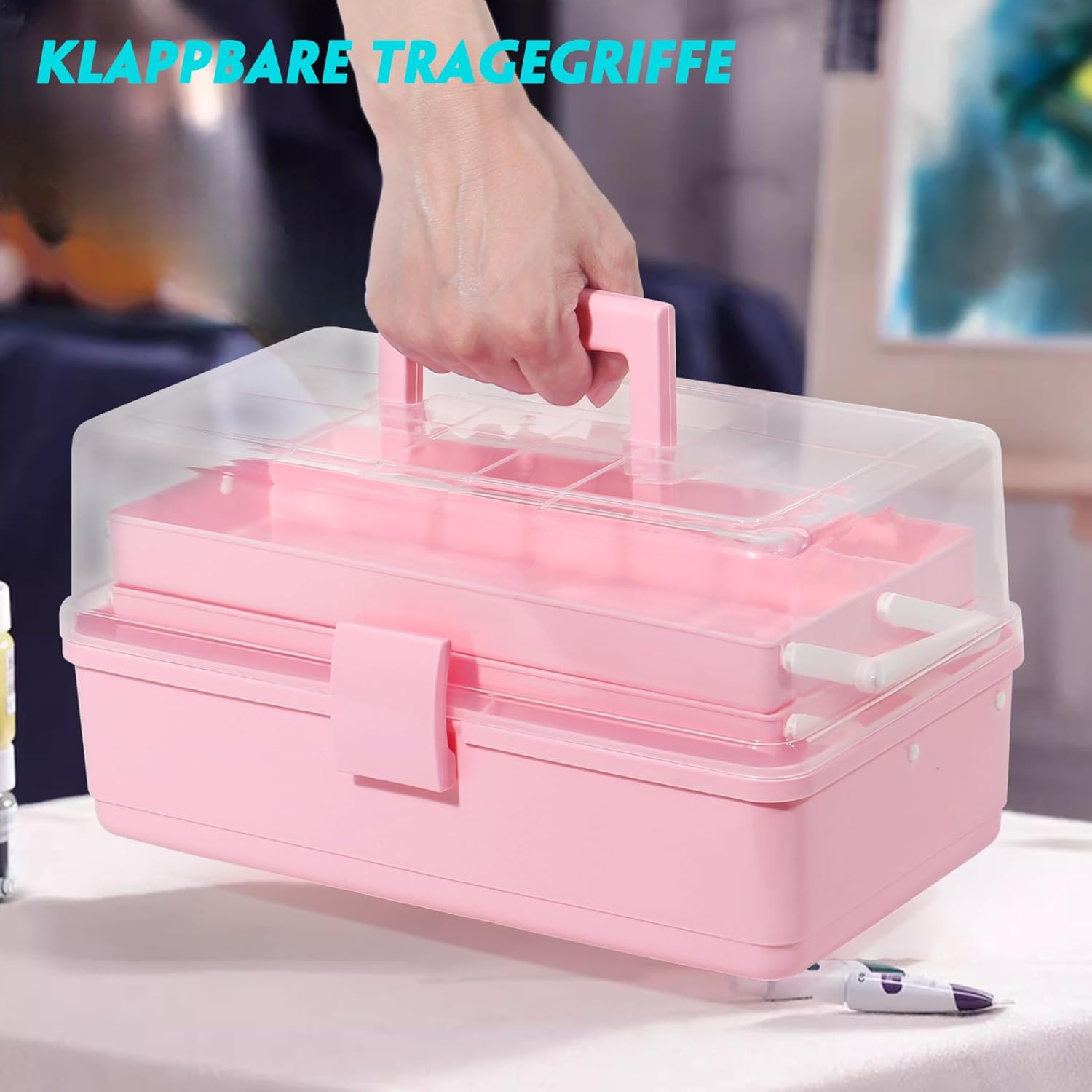 kleinteile aufbewahrung koffer Aufbewahrungsbox mit fächern, Sortierboxen, Nähkasten, Bastelkoffer le – Zedelmaier Shop