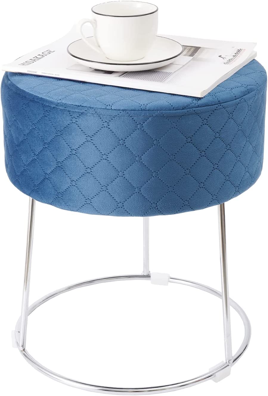 Runder Velvet Hocker,Gittermaster Sitzhocker,Polsterhocker,Footrest Stool Ottoman