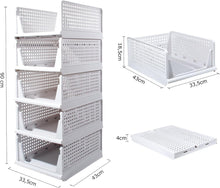 Lade das Bild in den Galerie-Viewer, Schrank Organizer Kleiderschrank, Faltbare Aufbewahrungsbox, Ordnungssystem für Schubladen, Schließfächer, Kleiderschränke
