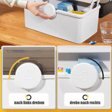 Lade das Bild in den Galerie-Viewer, Medikamenten Aufbewahrung, Medizinbox, Hausapotheke Box, Apothekenbox, Medizinkoffer Groß (Weiß-39cm)
