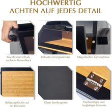 Lade das Bild in den Galerie-Viewer, Bambus Brotkasten mit Belüftung, Großer Brotbox, 2 Etagen und Sichtfenster, Holz Brotbehälter für Hörnchen, Brötchen, Brotaufbewahrung Küche
